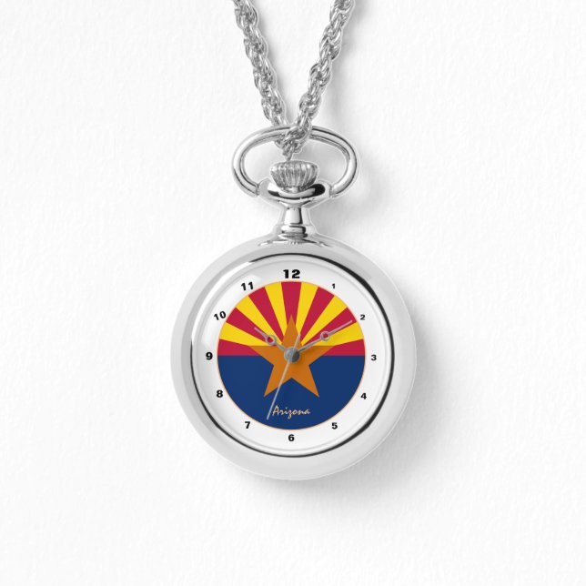 Arizona Flag & Arizona trendy mode USA /design Horloge (Voorkant)