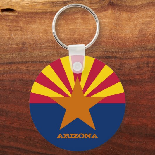 Arizona Flag & Arizona Verenigde Staten reizen/spo Sleutelhanger (Voorkant)