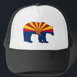 Arizona Flag Bear Trucker Pet<br><div class="desc">Arizona has it all,  desert,  forests,  mountains,  lakes. There's climbing,  skiing,  hiking,  paddling,  and endless terrain to pursue all of your outdoor activities!  This cool design is the Arizona State Flag inside of a bear.</div>
