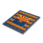 Arizona Flag Ceramic Tile / Patriots Decor USA Tegeltje (Zijkant)