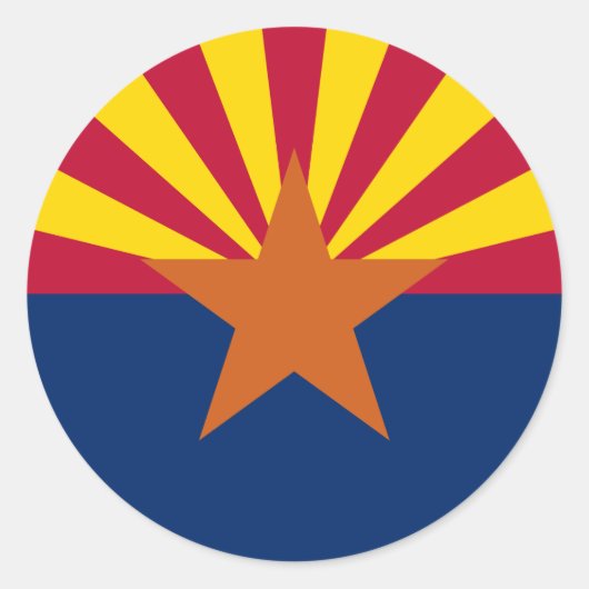 Arizona Flag Classic Round Sticker (Voorkant)