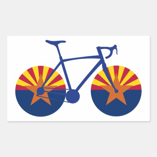 Arizona Flag Cycling Rechthoekige Sticker (Voorkant)