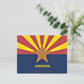Arizona Flag, geëtiketteerd Briefkaart (Staand voorkant)