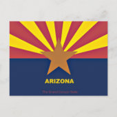 Arizona Flag, geëtiketteerd Briefkaart (Voorkant)