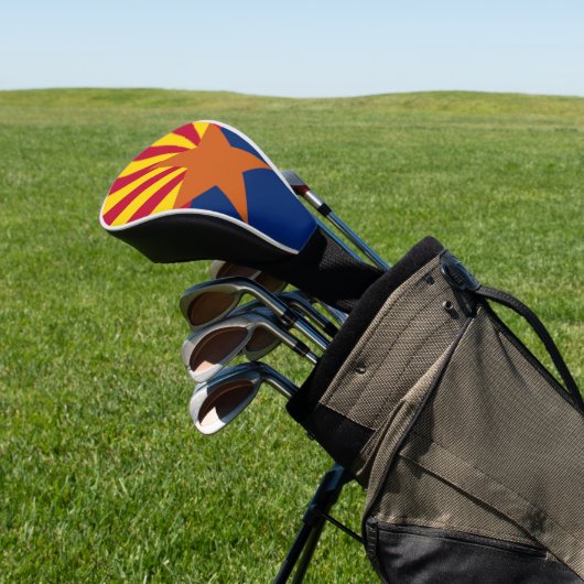 Arizona Flag Golf Head Hoesje Golfheadcover (Insitu)