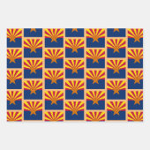 Arizona Flag, Heart & Arizona Mode/Gift Set Inpakpapier Vel (Voorkant 3)