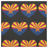 Arizona Flag Heart Patriotic State Banner Stof (Swatch)