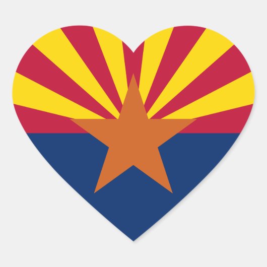 Arizona Flag Heart Sticker (Voorkant)