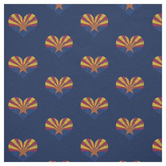 Arizona Flag Hearts Stof (Swatch)