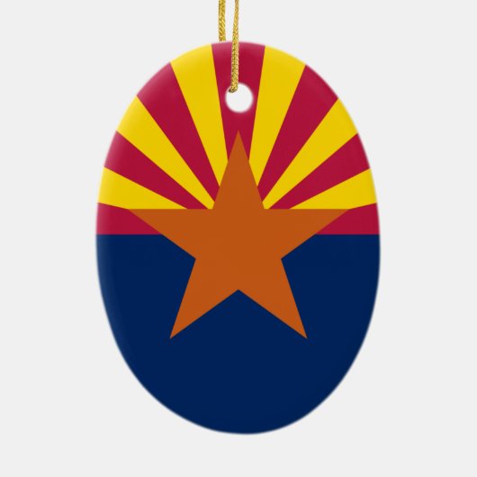 Arizona Flag Keramisch Ornament (Achterkant)