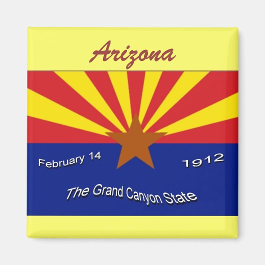 Arizona Flag Magnet (Voorkant)