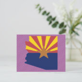 Arizona Flag Map Briefkaart (Staand voorkant)