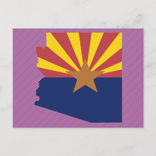 Arizona Flag Map Briefkaart (Voorkant)