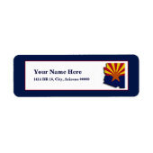 Arizona Flag Map Design Return Label (Voorkant)