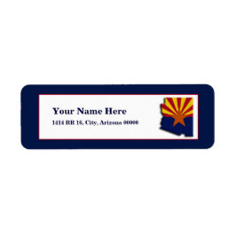 Arizona Flag Map Design Return Label