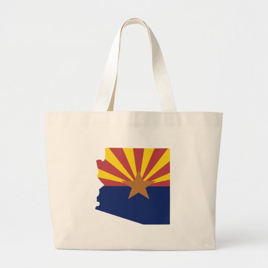 Arizona Flag Map Grote Tote Bag (Voorkant)