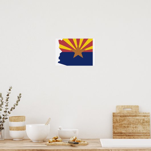 Arizona Flag Map Poster (Keuken)