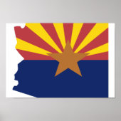Arizona Flag Map Poster (Voorkant)