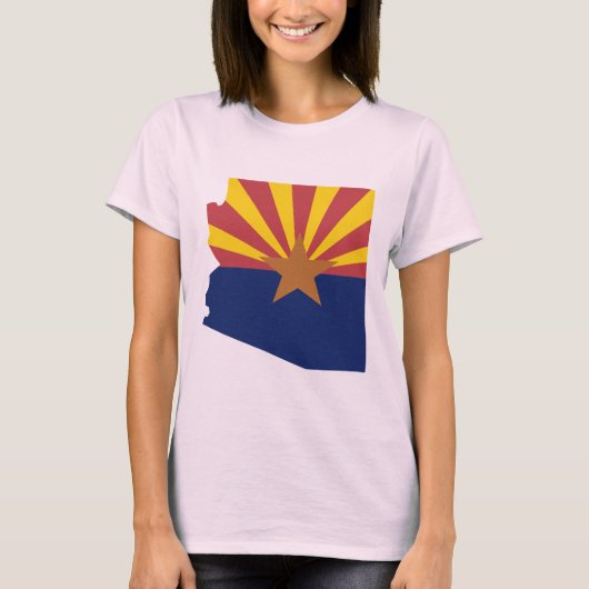 Arizona Flag Map T-shirt (Voorkant)
