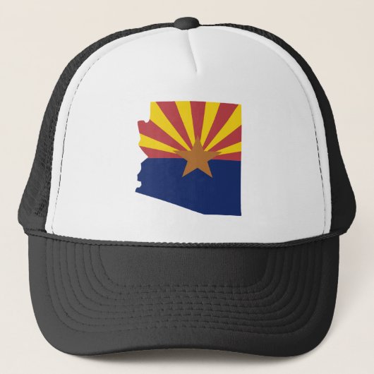 Arizona Flag Map Trucker Pet (Voorkant)