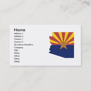 Arizona Flag Map Visitekaartje