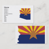 Arizona Flag Map Visitekaartje (Voorkant / Achterkant)