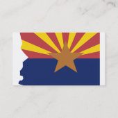 Arizona Flag Map Visitekaartje (Achterkant)