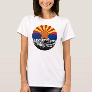 Arizona Flag met Phoenix Skyline T-shirt