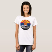 Arizona Flag met Phoenix Skyline T-shirt (Voorkant volledig)