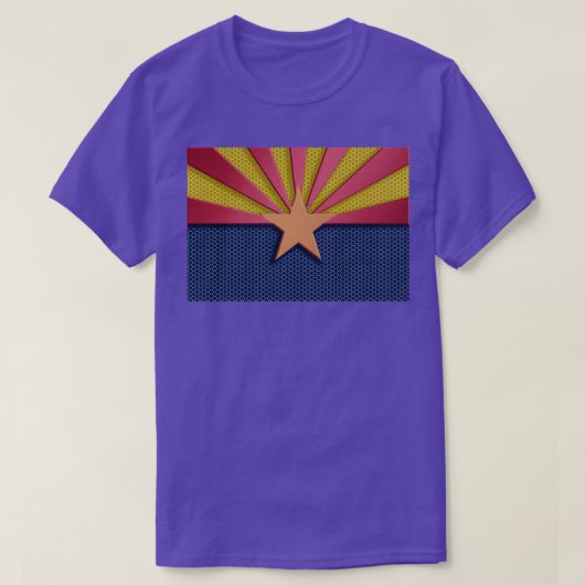 Arizona Flag Metal Look T-shirt (Design voorkant)
