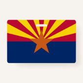 Arizona Flag: Ondergaande Zon van de Zon, de Koper Badge (Achterkant)
