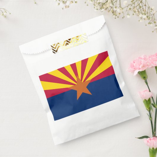 Arizona Flag: Ondergaande Zon van de Zon, de Koper Bedankzakje (Gezegeld)