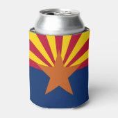 Arizona Flag: Ondergaande Zon van de Zon, de Koper Blikjeskoeler (Blikje Voorkant)