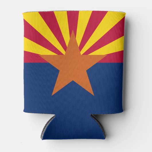 Arizona Flag: Ondergaande Zon van de Zon, de Koper Blikjeskoeler (Voorkant)