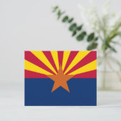 Arizona Flag: Ondergaande Zon van de Zon, de Koper Briefkaart (Staand voorkant)