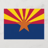 Arizona Flag: Ondergaande Zon van de Zon, de Koper Briefkaart (Voorkant)