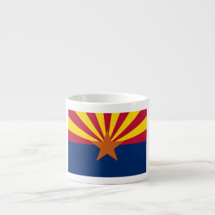 Arizona Flag: Ondergaande Zon van de Zon, de Koper Espresso Kop