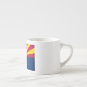 Arizona Flag: Ondergaande Zon van de Zon, de Koper Espresso Kop (Rechts)