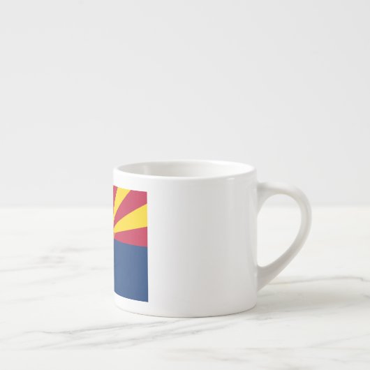 Arizona Flag: Ondergaande Zon van de Zon, de Koper Espresso Kop (Rechts)