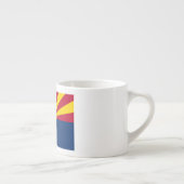 Arizona Flag: Ondergaande Zon van de Zon, de Koper Espresso Kop (Rechts)