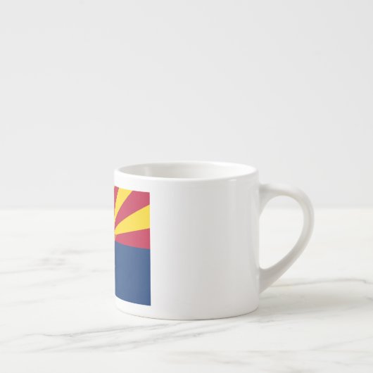 Arizona Flag: Ondergaande Zon van de Zon, de Koper Espresso Kop (Rechts)