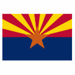 Arizona Flag: Ondergaande Zon van de Zon, de Koper Fotobeeldje Magneet<br><div class="desc">De vlag van Arizona, een levendig bewijs van het unieke landschap en de rijke geschiedenis van de staat, vertelt een verhaal van contrasterende schoonheid en blijvende kracht. Het ontwerp, een meesterwerk van eenvoud en symboliek, legt de essentie van de Grand Canyon State vast. - De bovenste helft van de vlag...</div>