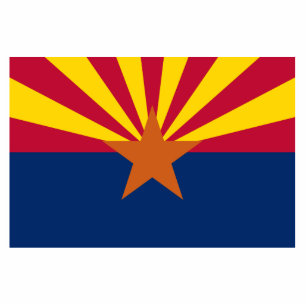 Arizona Flag: Ondergaande Zon van de Zon, de Koper Fotobeeldje Magneet