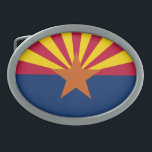 Arizona Flag: Ondergaande Zon van de Zon, de Koper Gesp<br><div class="desc">De vlag van Arizona, een levendig bewijs van het unieke landschap en de rijke geschiedenis van de staat, vertelt een verhaal van contrasterende schoonheid en blijvende kracht. Het ontwerp, een meesterwerk van eenvoud en symboliek, legt de essentie van de Grand Canyon State vast. - De bovenste helft van de vlag...</div>