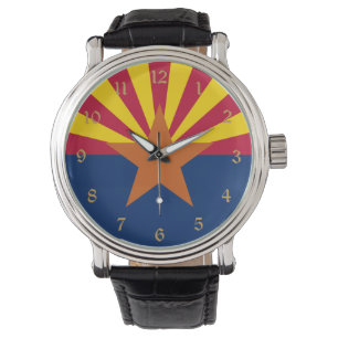Arizona Flag: Ondergaande Zon van de Zon, de Koper Horloge