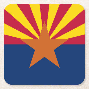 Arizona Flag: Ondergaande Zon van de Zon, de Koper Kartonnen Onderzetters