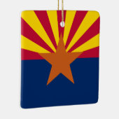 Arizona Flag: Ondergaande Zon van de Zon, de Koper Keramisch Ornament (Rechts)