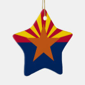 Arizona Flag: Ondergaande Zon van de Zon, de Koper Keramisch Ornament (Rechts)