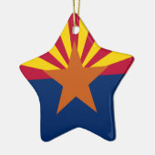 Arizona Flag: Ondergaande Zon van de Zon, de Koper Keramisch Ornament (Links)