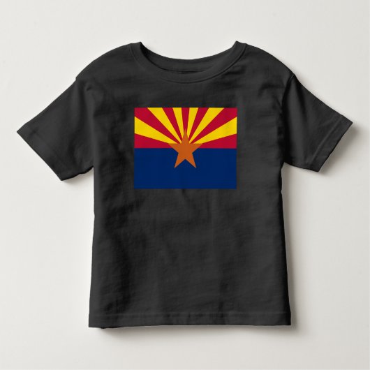 Arizona Flag: Ondergaande Zon van de Zon, de Koper Kinder Shirts (Voorkant)
